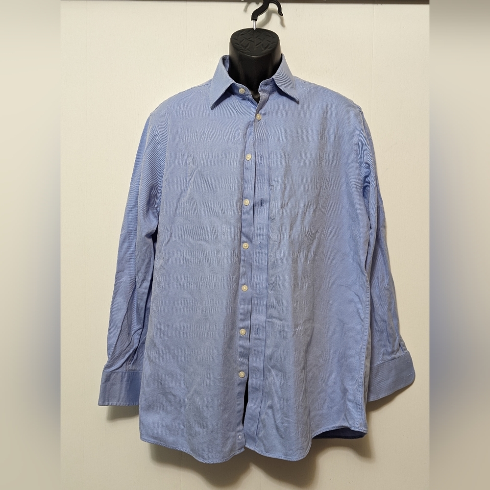 Men's Charles Tyrwhitt Long Sleeve Dress Shirt Slim Fit Size 17/35 Light Blue